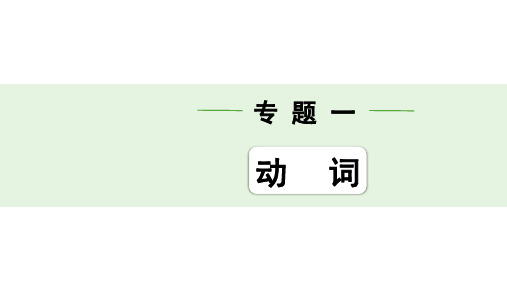 最新人教版中考英语词汇复习——专题一 动词 感官动词与实义动词(第一组)