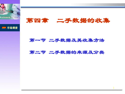 市场调研二手数据收集