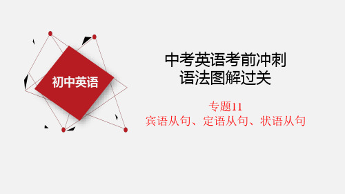 专题11 宾语从句、定语从句、状语从句-2022年中考英语考前冲刺语法图解过关课件