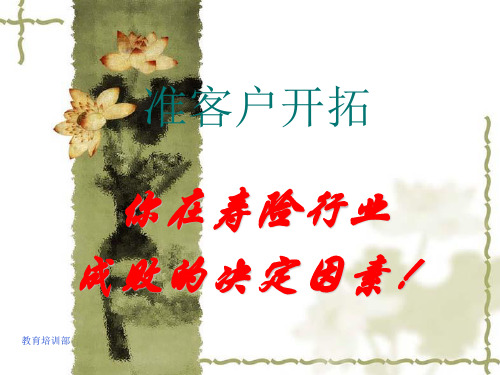 客户开拓的准备与方法(PowerPoint 47页)