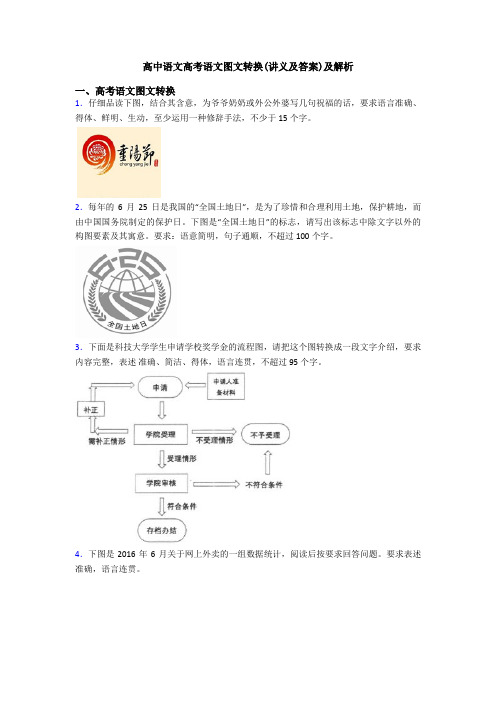 高中语文高考语文图文转换(讲义及答案)及解析