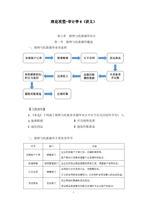 2022银保监会系统精讲：财会类专业知识-审计学6(销售与收款循环审计+采购与支出循环审计)