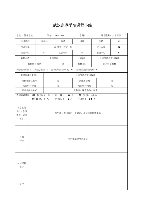 大学英语课 电信程小结固定部分