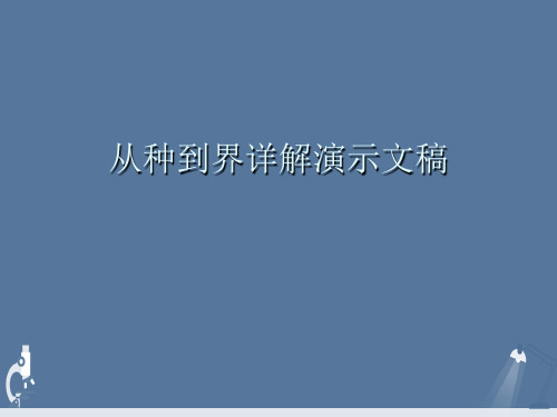 从种到界详解演示文稿