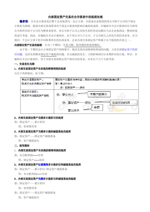 企业集团内部固定资产提前报废的会计处理