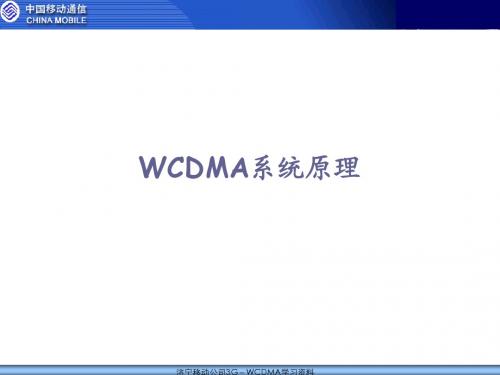 WCDMA系统原理