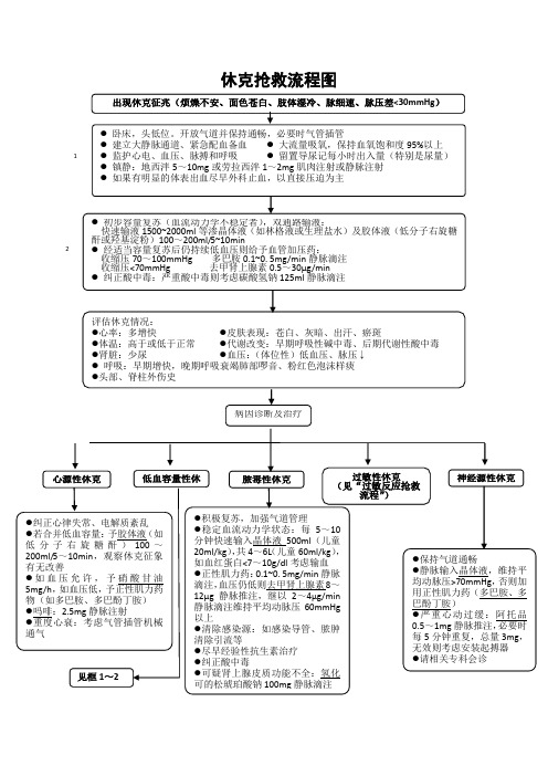 15、休克抢救流程图