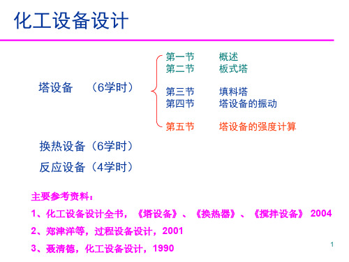 华东理工大学《化工设备设计》塔设备课件