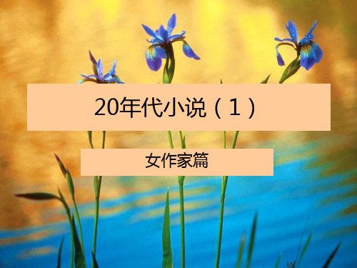 20年代小说女性篇