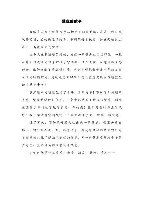 壁虎的故事