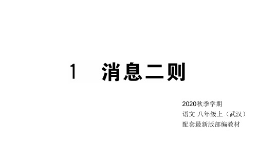 2020秋武汉八语上作业课件1 消息二则