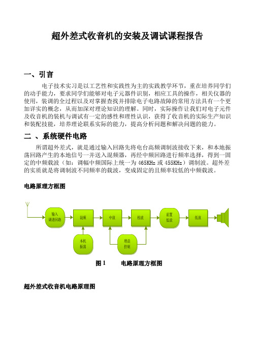 超外差式收音机的安装及调试课程报告