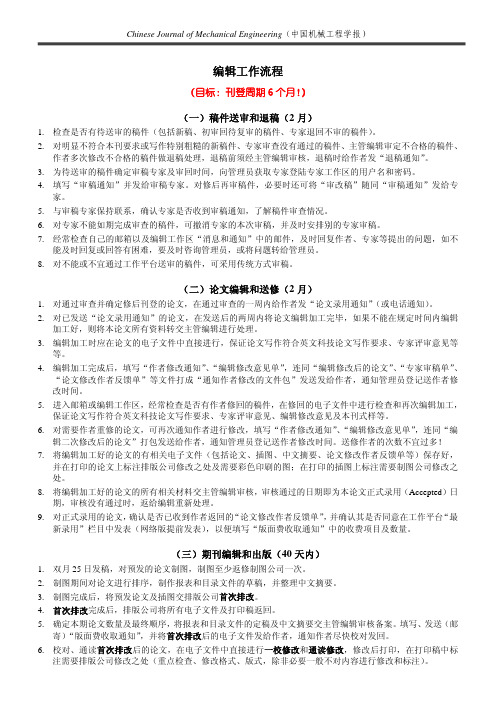 中国机械工程学报编辑工作流程