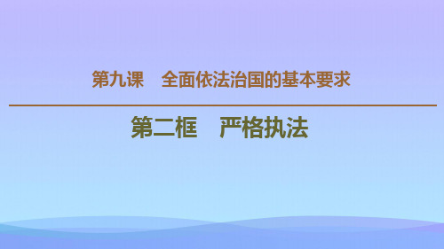 2021最新《严格执法》PPT教学课件