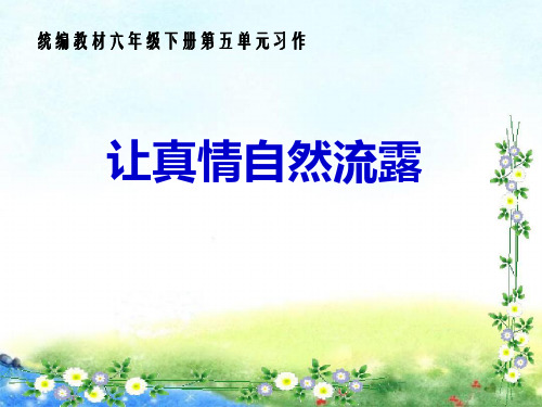 部编版六年级下册语文课件 习作:让真情自然流露 (共21张PPT)