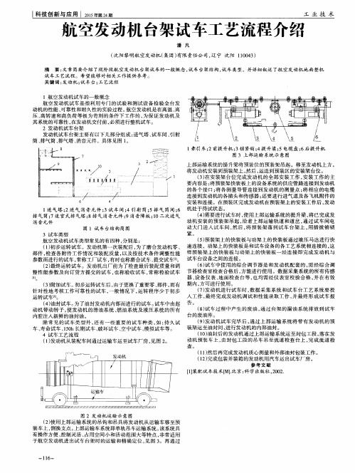 航空发动机台架试车工艺流程介绍