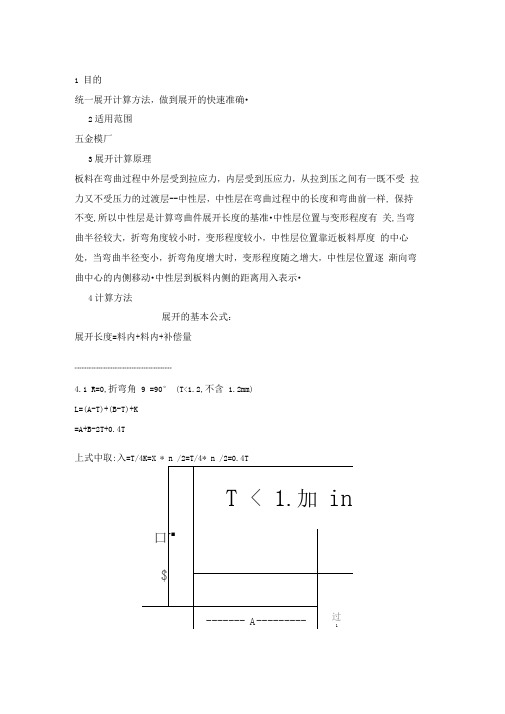 钢材折弯计算公式