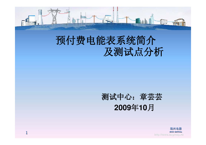 预付费电能表及售电系统简介