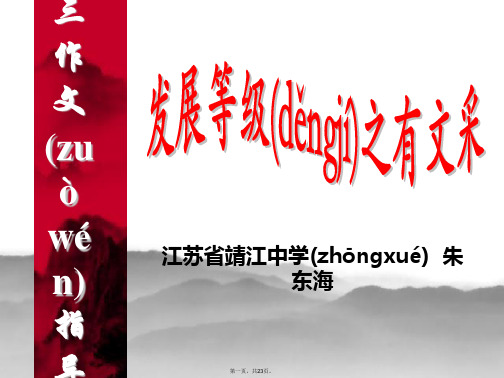 高考语文发展等级之语言有文采课件