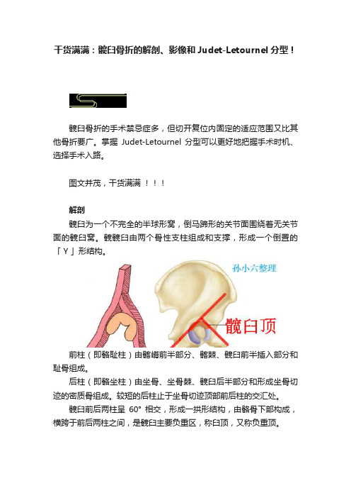 干货满满：髋臼骨折的解剖、影像和Judet-Letournel分型！