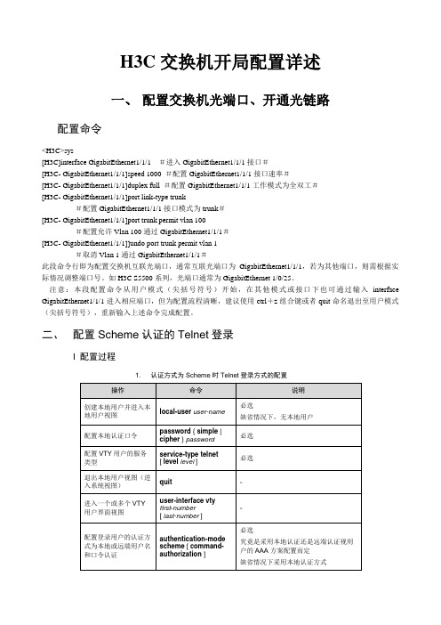 交换机开局配置