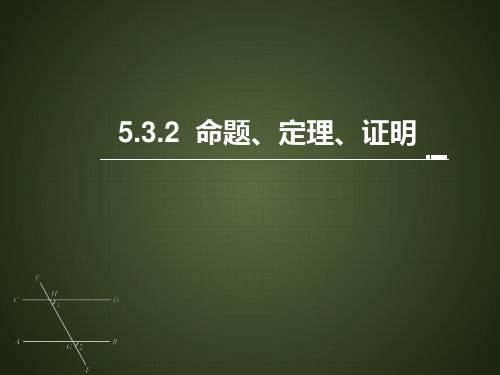 人教版七年级数学下册 (命题、定理、证明)相交线与平行线 课件