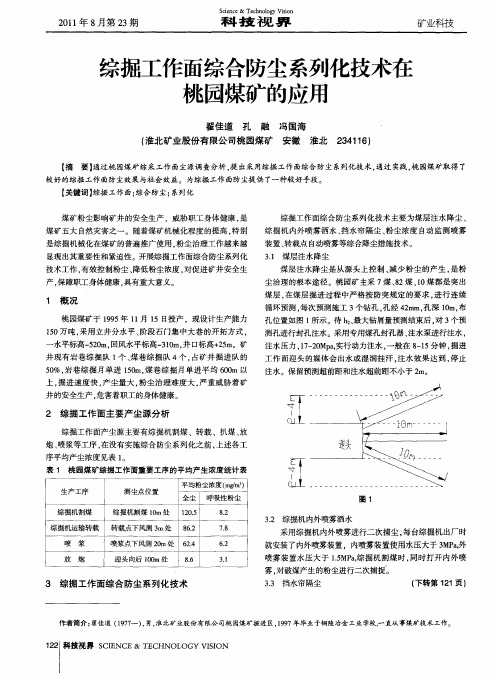 综掘工作面综合防尘系列化技术在桃园煤矿的应用