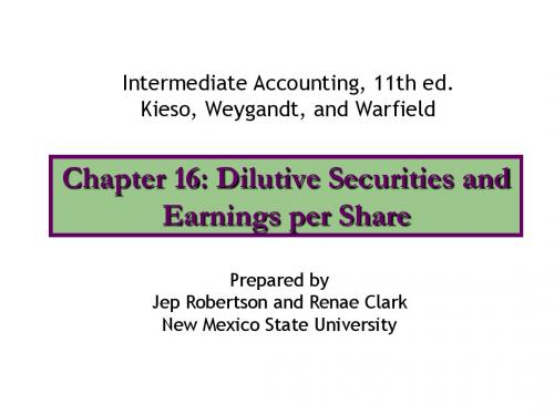 Intermediate Accounting (New Mexico State University)ch16