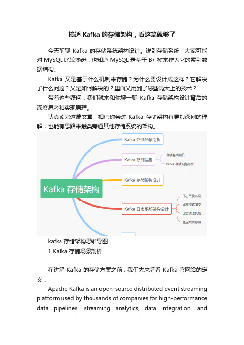 搞透Kafka的存储架构，看这篇就够了