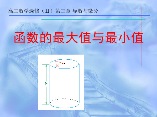 用导数求函数的最值