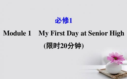 2018年高考英语一轮复习基础自查Module1 Deep South My First Day at SeniorHigh外研版必修1