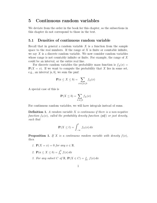 5Continuousrandomvariables：5个连续的随机变量