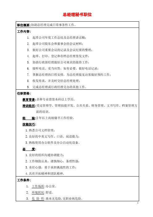 30-总经理秘书、助理工作概述