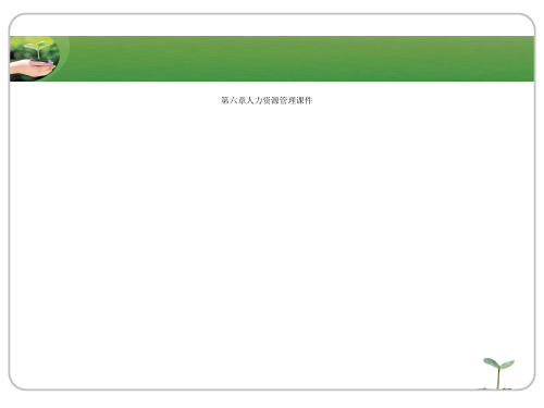第六章人力资源管理课件