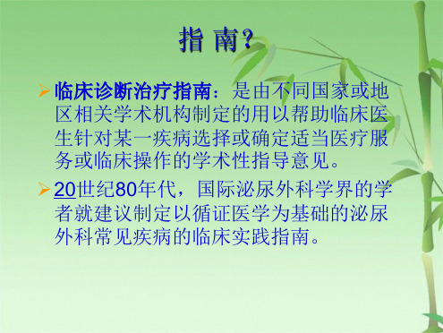 泌尿系结石诊断治疗指南(共56张PPT)