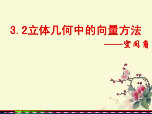 立体几何中的向量方法3——空间角、距离