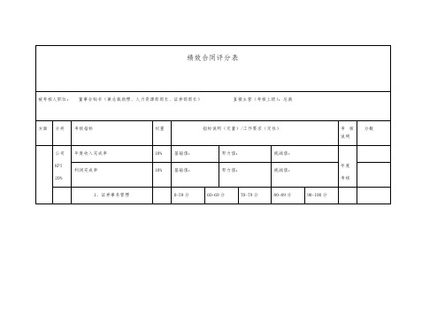 高管绩效评分表(董秘)