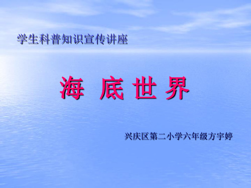 奇探海底世界——海洋中科普知识PPT课件