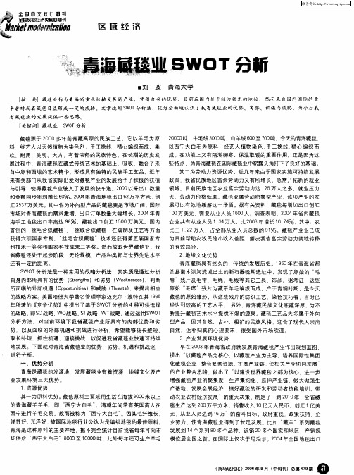 青海藏毯业SWOT分析