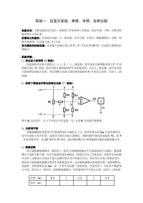 传感器检测技术实验指导书