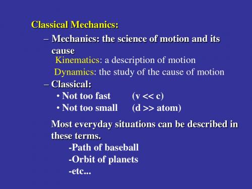 Physics 2 Straight -Line Motion