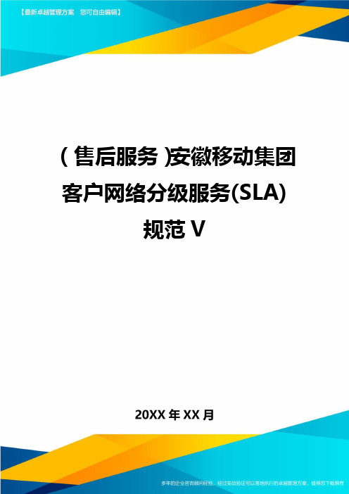 (售后服务)安徽移动集团客户网络分级服务(SLA)规范V.