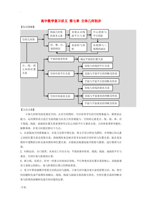 高中数学复习讲义 第七章 立体几何初步