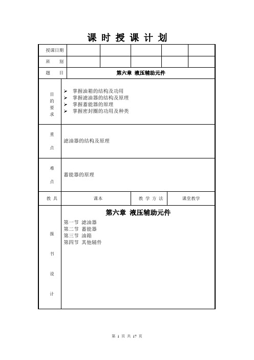 液压与气压传动 第六章 液压辅助元件汇总.