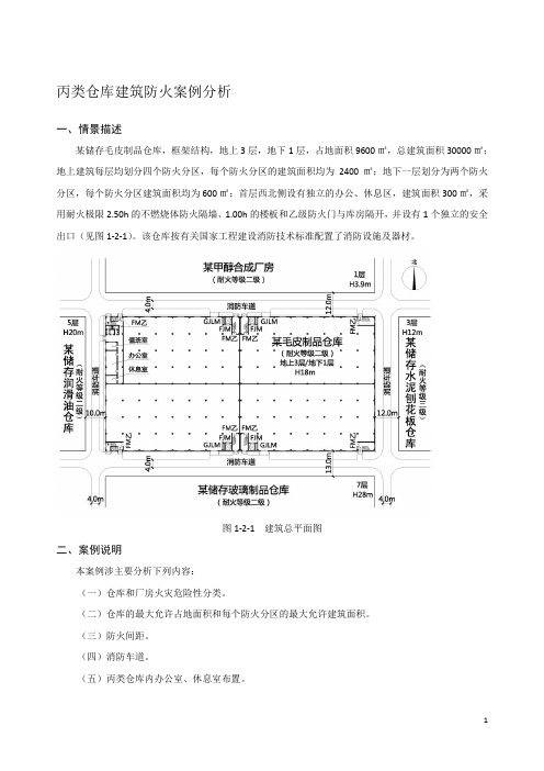 注册消防工程师案例分析：丙类仓库建筑防火案例分析