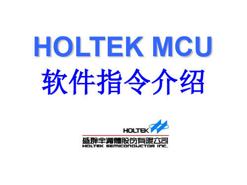 Holtek(合泰)单片机指令介绍  ppt课件