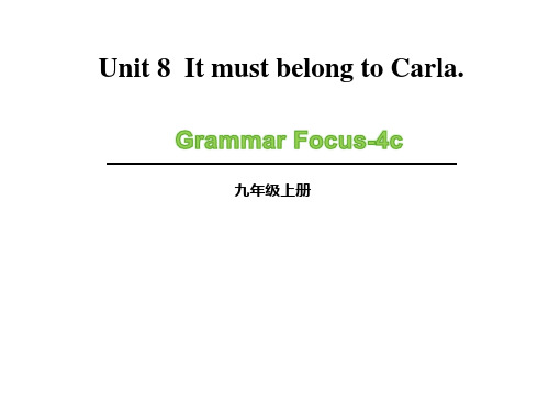 人教版英语九年级全册Unit8 《section A GrammarFocus-4c 》课件