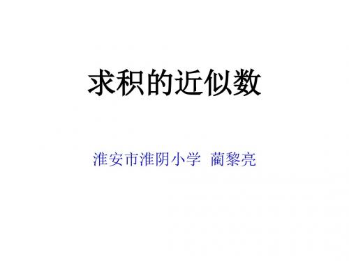 求积的近似数课件