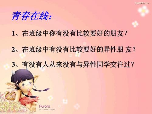 山东省昌乐县外国语学校邵秀芹的互联网搜索课件《把握青春  珍爱友谊》