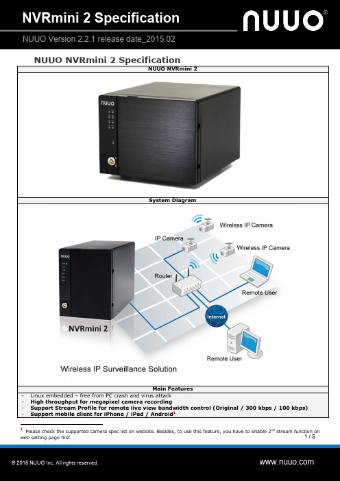 NUUO NVRmini 2 产品说明说明书
